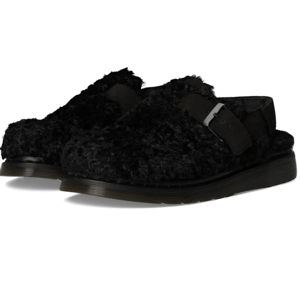 Dr. Martens Jorge II Faux Fur Lined Deluxe Borg Slingback Mules